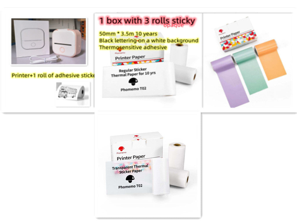 Portable Mini Thermal Label Printer| Bluetooth-compatible Mini Label Printer