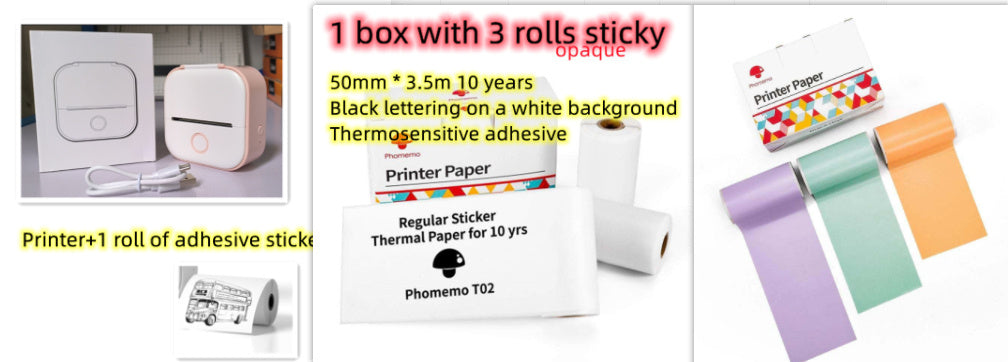 Portable Mini Thermal Label Printer| Bluetooth-compatible Mini Label Printer