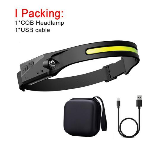 LED Induction Headlamp Flashlight- USB Rechargeable and Waterproof