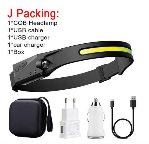 LED Induction Headlamp Flashlight- USB Rechargeable and Waterproof