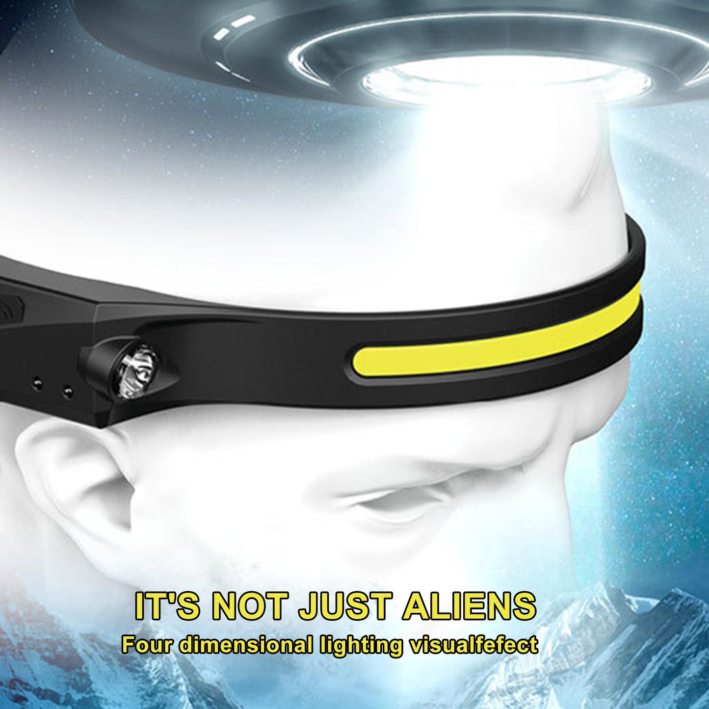 LED Induction Headlamp Flashlight- USB Rechargeable and Waterproof