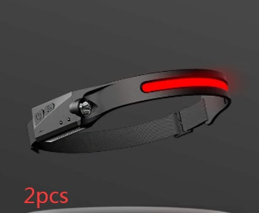 LED Induction Headlamp Flashlight- USB Rechargeable and Waterproof