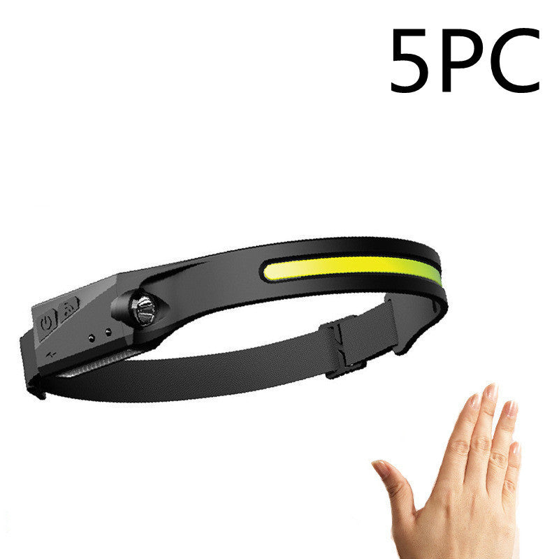 LED Induction Headlamp Flashlight- USB Rechargeable and Waterproof