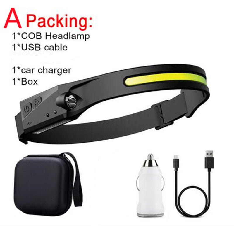 LED Induction Headlamp Flashlight- USB Rechargeable and Waterproof